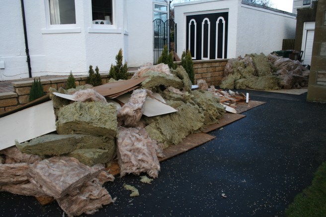 insulation removed today