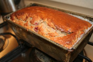 Raspberry, Banana and White Chocolate Bread