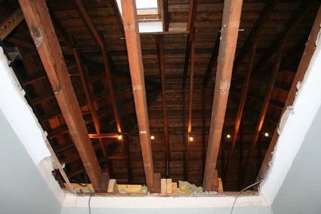 from the old bathroom up!