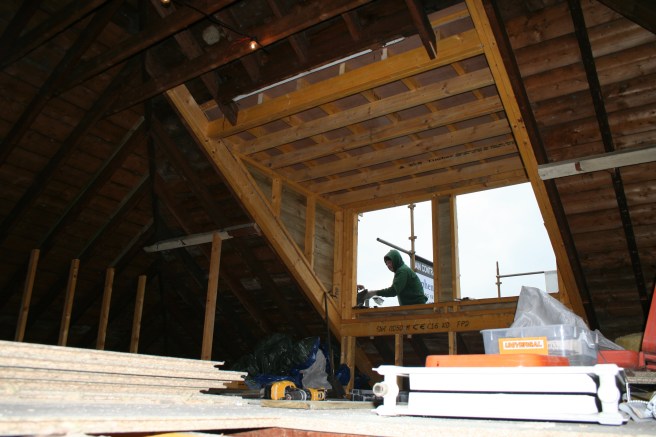 inside mid afternoon - roof on