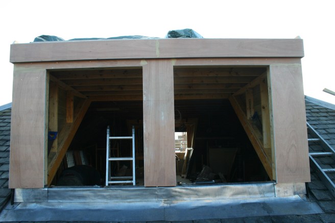 back dormer, all sanded and lovely