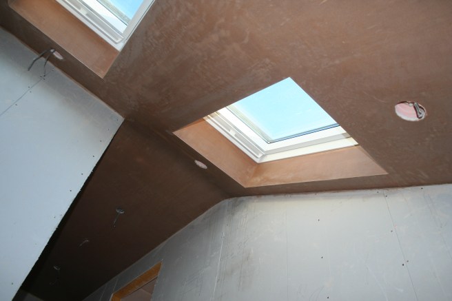looking up from the bottom of the stair