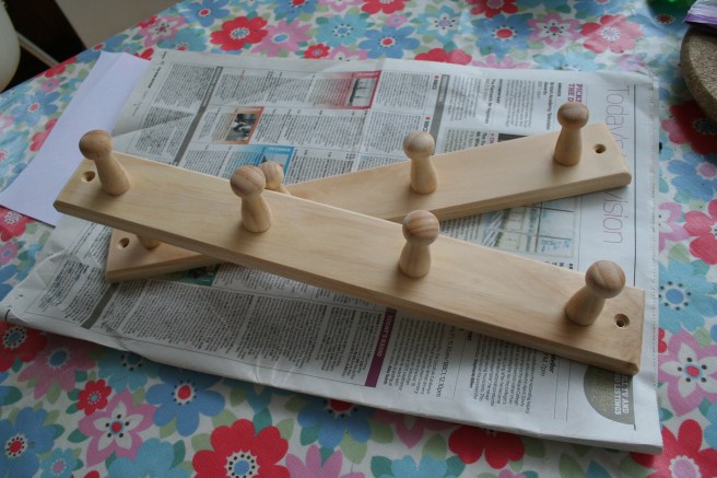 peg rails ready to paint