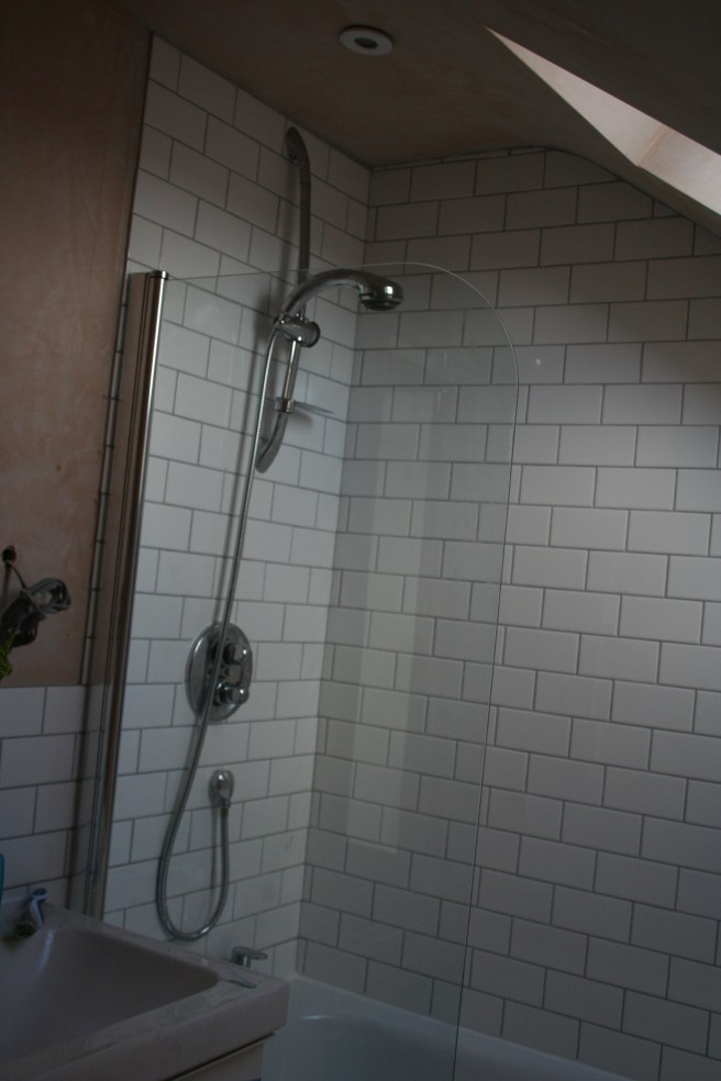 shower screen in upstairs bathroom