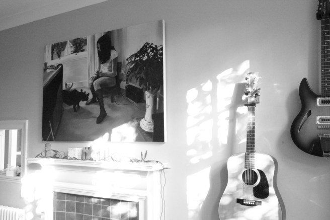 This was taken about an hour ago (noon) as the sun streamed into the study/music room.  What a difference the sun makes.