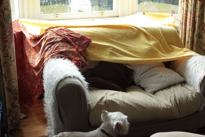 the campie in the front room made by the girls - funny how everyone wants to be in the front room now it's more attractive